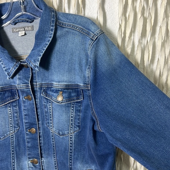 Garnet Hill Denim Jacket Size 16 - Picture 7 of 10